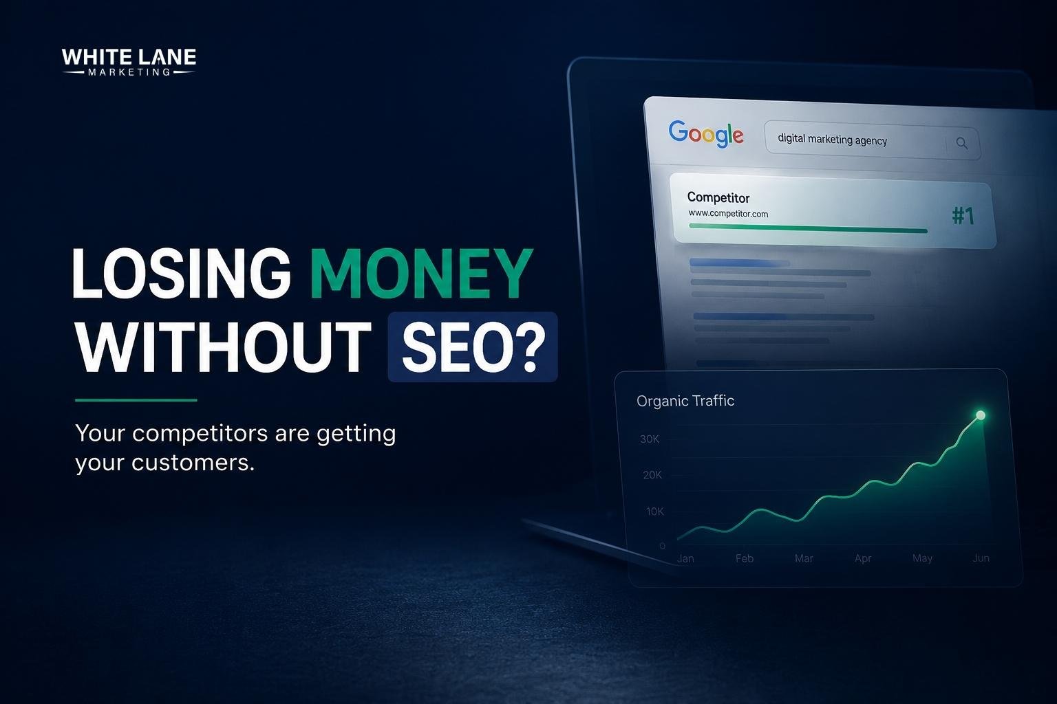 Google search results showing page one rankings for small business